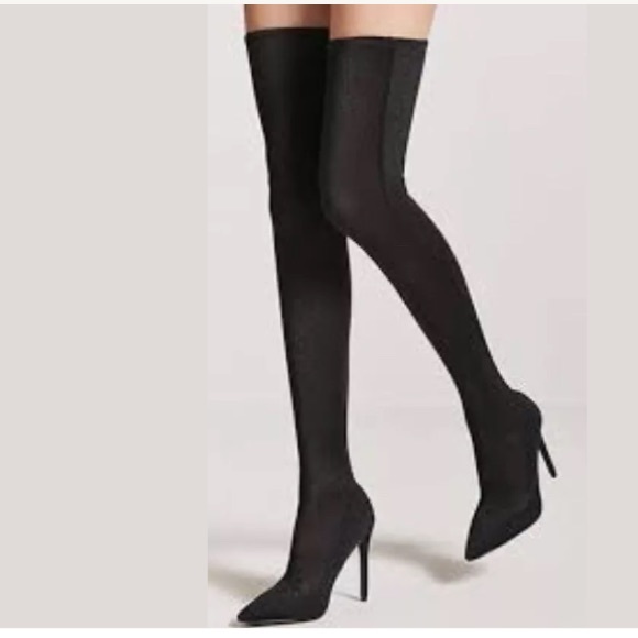 nylon thigh high boots